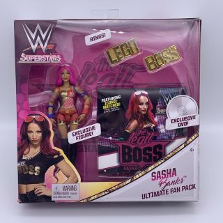 Wwe Superstars Sasha Banks Ultimate Fan Pack Exclusive Figure Dvd Rings Set