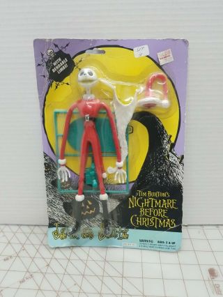 Vintage 1993 Nightmare Before Christmas Jack Skellington As Santa Figure B5
