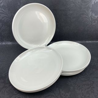 Culinary Arts Stack Ups Dinner Plates Square Edge Ceramic Set Of 7 X 10.  5” White