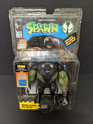 1994 Mcfarlane Spawn Green Tremor Figure Plus Special Edition Comic Series 1