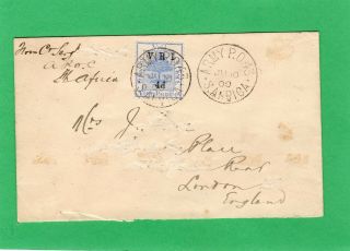 Boer War Army Post Office 43 Postmark Vri 4d Opt Orange State Cover Ak22