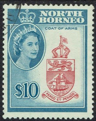 North Borneo 1961 Qeii Arms $10