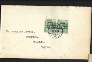 Gold Coast,  Togo Occupation,  1/2d X 2 On Cover To Uk,  Scarce