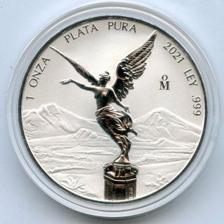 2021 Mexico Reverse Proof Libertad 1 Oz Silver Coin Plata Pura Onza - Jm281