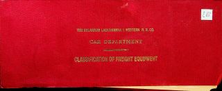 Dr285 Dl&w Rr Co.  Car Dept.  Classification Of Freight Equipment
