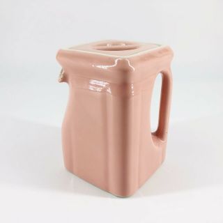 Vintage Hall Pottery China The Cube Pink Personal Teapot With Lid 2 Cup