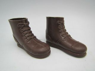 Vintage Hasbro Gi Joe 12 " 1/6 Scale Accessories Shoes / Boots (brown Plastic)