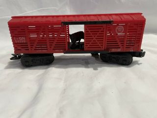 Marx / Lionel Transition Red Wood Side Cattle Car I - Gn 54099