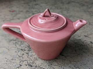 Vintage Harlequin Teapot By Homer Laughlin (fiesta) In Rose (circa Mid - 1900 