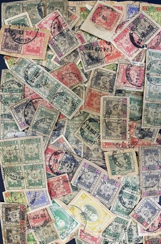 Malaya Kelantan 150 Stamps Of The Earliest Era Issues Still On Paper