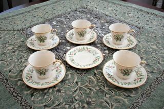 Lenox Holiday Dimension Cup & Saucer (set Of 5),  1 Saucer -