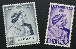 Nystamps British Cyprus Stamp 158.  159 Mnh $70　 N19x2532