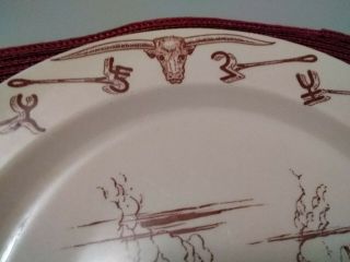 Wallace China 10.  5 inch plate EL RANCHO western A - 1 cond 2