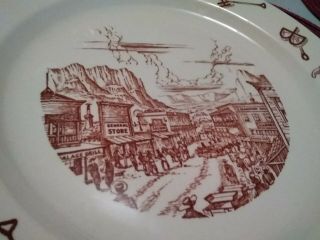 Wallace China 10.  5 inch plate EL RANCHO western A - 1 cond 3