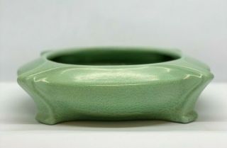 Early Haeger Arts & Crafts Geranium Matte Leaf Green Art Pottery Bowl Planter