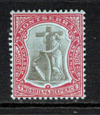 Montserrat 1908 - 14 2s.  6d.  Black & Red/blue Sg46 Lm/mint
