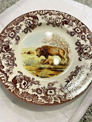 Qty 4 (set) Spode Woodland Bison,  Dinner Plate (s),  10 3/4 ",  Box With Tag