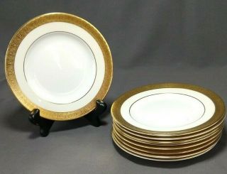 9 Buckingham By Minton China (m Buc) K159 Gold Encrusted Bread Plates 6 1/4 " W