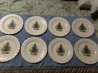 Nikko Happy Holidays Christmas Time Dinner Plate (8) Christmas Tree Presents