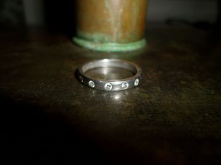 Fine Platinum Diamond Pt 950 Ring 5.  5g Size 7 Levine