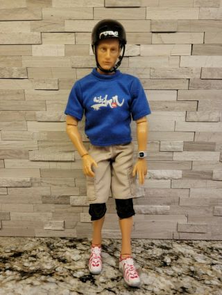 Vintage 2000 Tony Hawk Action Figure Doll 12” Skateboard Boxed Art Asylum