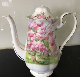 Vintage Royal Albert Coffee Pot “blossom Time”,  England