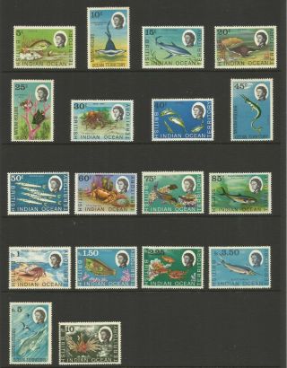 British Indian Ocean Territory,  1968 Qe Ii Marine Life (16),  S.  G 16 - 30,  Mnh /mh