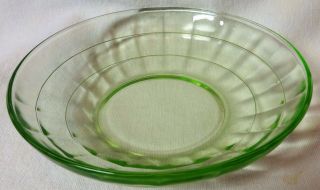 Block Optic Green Cereal Bowl 5.  25 " Set Of 4 Hocking Glass Company