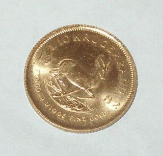 1982 1/10th Oz South African Gold Krugerrand