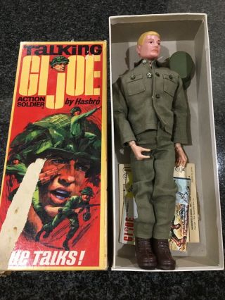 Vintage 1967 Talking Gi Joe Action Soldier W/original Box - 12 ",  By Hasbro 7590