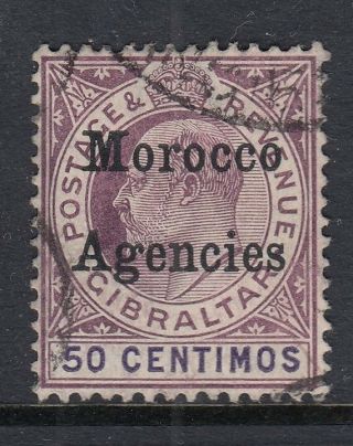 Morocco Agencies 1905 50c Mca Wmk Good To Fine Sg28,  Cat.  £65
