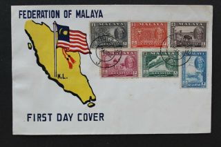Sc31 Malaya Kelantan 1962 Illustrated Fdc Sultan Yahya Petra & Local Motifs