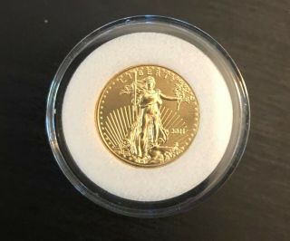 2011 1/10 Oz $5 Gold Coin,  American Eagle,  Liberty