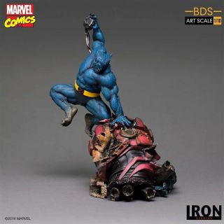 Iron Studios 1/10 Marvel Comics X - Men Beast Scene Resin Statue Displayed