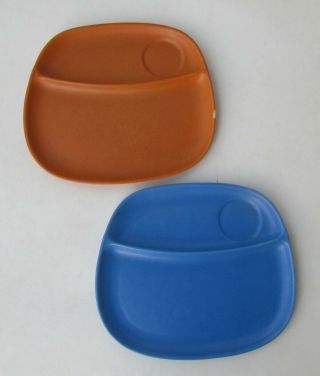 Laurel Potteries Of California Cerama - Stone 5 Buffet Plates - Htf Colors