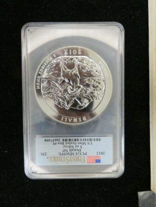 2012 Atb Denali 5 Oz Silver Coin Pcgs Ms 69 Pl First Strike Z1237
