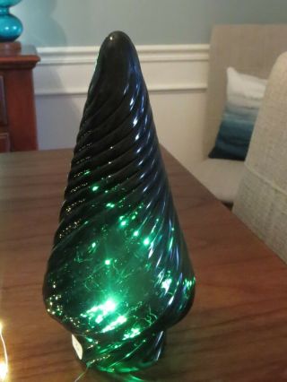 Blenko Handcrafted Christmas Tree In Emerald Green 6