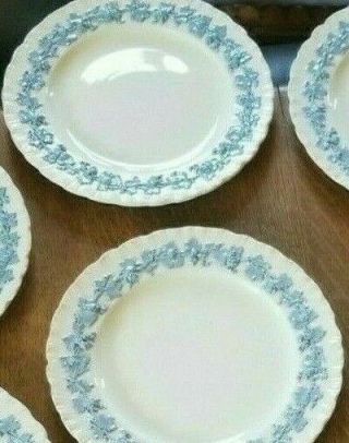 Awesome Wedgewood Lavender On Cream Queensware Luncheon Plates - Two Plates