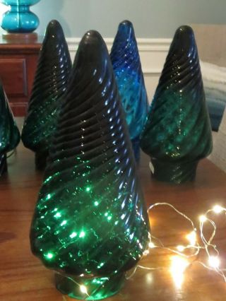 Blenko Handcrafted Christmas Tree In Emerald Green 1