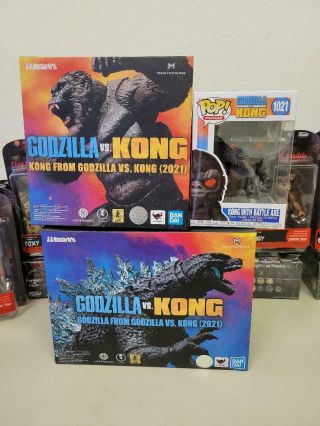 Pre - Order Godzilla Vs.  Kong King Kong & Godzilla S.  H.  Monsterarts Bundle Dec2021