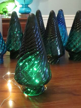 Blenko Handcrafted Christmas Tree In Emerald Green 5