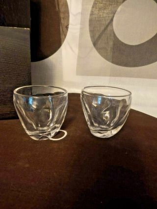 Rare Clear Russel Wright Imperial Pinch 6 Oz Flat Tumblers