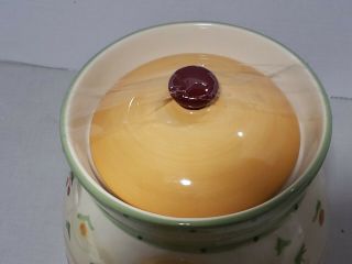 Pfaltzgraff Secrets of Pistoulet by Jana Kolpen Crock Cookie Jar Canister W/Lid 3