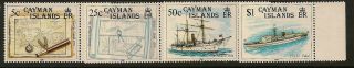 Cayman Islands :1989 Maps And Ships Sg 691 - 4 Unmounted