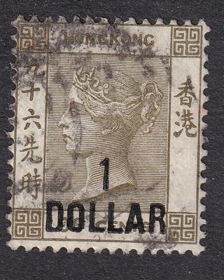 Hong Kong 1885 $1 On 96c