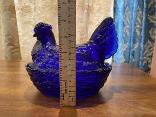 LG Wright Cobalt Blue LARGE Hen on Nest Covered dish covered compote 8 