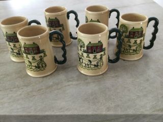 Metlox Poppytrail Vernon Homestead Provincial Grand Mugs (set Of 6) Wow