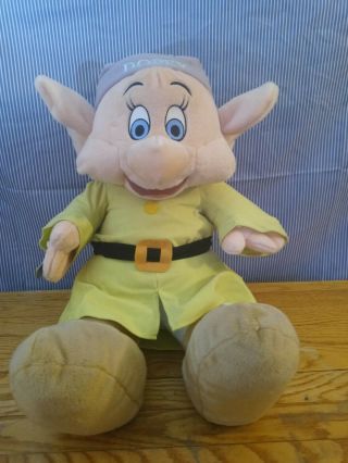 W Tag Large 26 " Dopey Dwarf Disney Store Exclusive Stuffed Plush Snow White