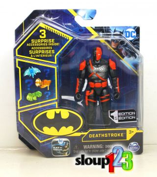 Dc Comics - Batman - Deathstroke - 1st Edition - Action Figure - W/ 3 Surprises