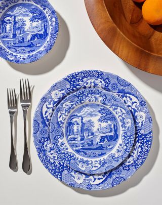 Spode Blue Italian Salad Plates - Set Of 4